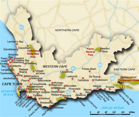 Clickable map of accommodation in Western Cape | Western cape, South africa travel, Cape