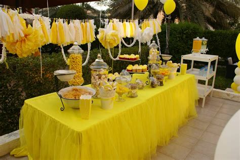 Yellow & White Birthday Party Ideas | Photo 9 of 15 | Catch My Party