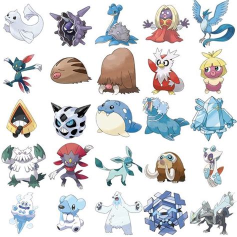 Ice Type Pokemon | Can you name the Ice-Type Pokemon (Pictures)? | Pokemon | Pinterest | Ice ...