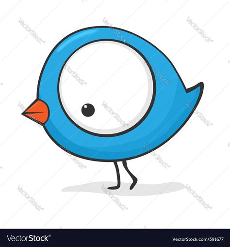 Funny cartoon bird Royalty Free Vector Image - VectorStock