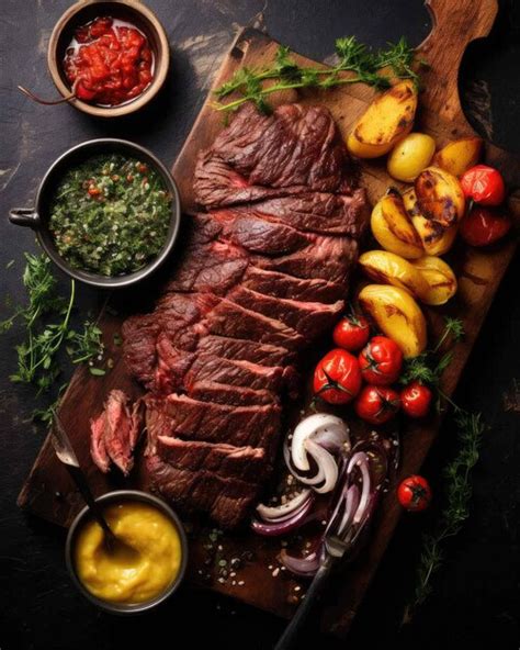 Premium AI Image | Delicious Churrasco brazilian food dish with dark ...