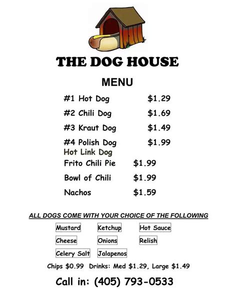 The Dog House Menu, Menu for The Dog House, Moore, Oklahoma City - Urbanspoon/Zomato