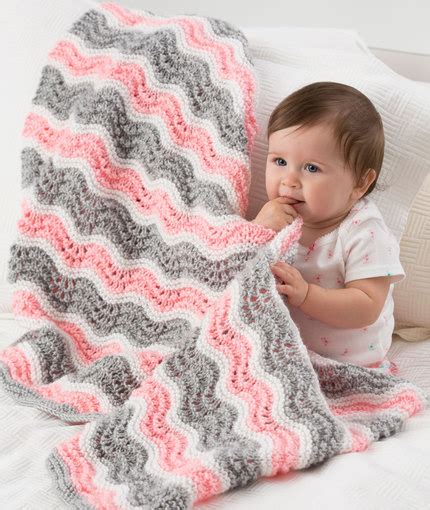 Lace and Chevron Baby Blanket Patterns - Knitting Free