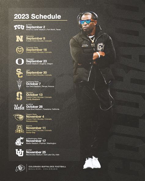 Colorado Buffaloes Schedule Football 2024 - Audy Marget