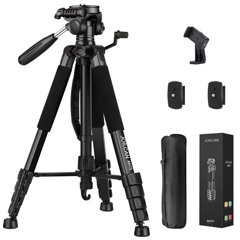 Camera Tripod Camera Stand, 74" Tripod for Camera and Phone Video ...