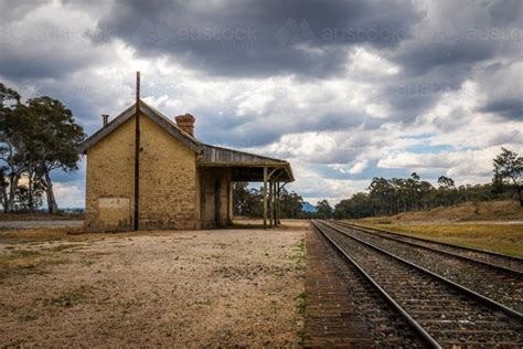 Image of Old Train Station looking down the platform and track at Ben ...