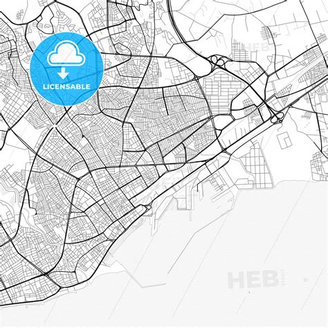 Vector PDF map of Mersin, Turkey - HEBSTREITS Sketches | Map vector, Printable maps, Map