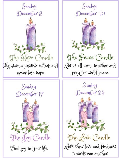 2023 Advent Candle Cards - Etsy