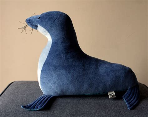 Funny Blue Seal, Plush Seal Soft Toy, Seal Plushie, Soft Toy, Nursery ...