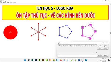 Lệnh vẽ hình tròn trong logo lớp 5