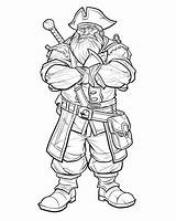 Blackbeard Coloring Pages  Pirate sketch template