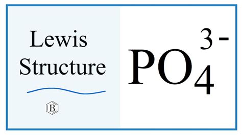 Lewis dot structure for PO4 3 Phosphate ion - YouTube