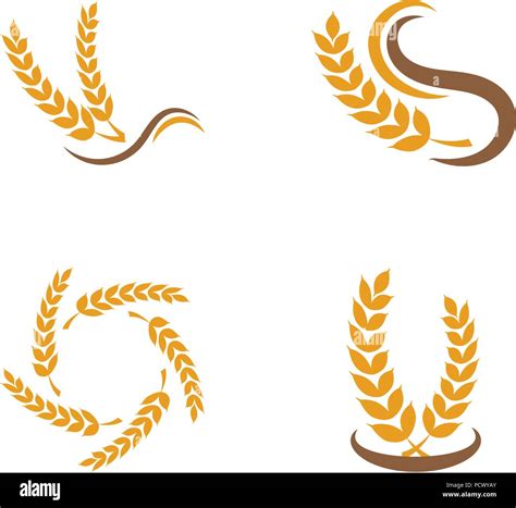 Illustration of grain logo design template vector Stock Vector Image ...