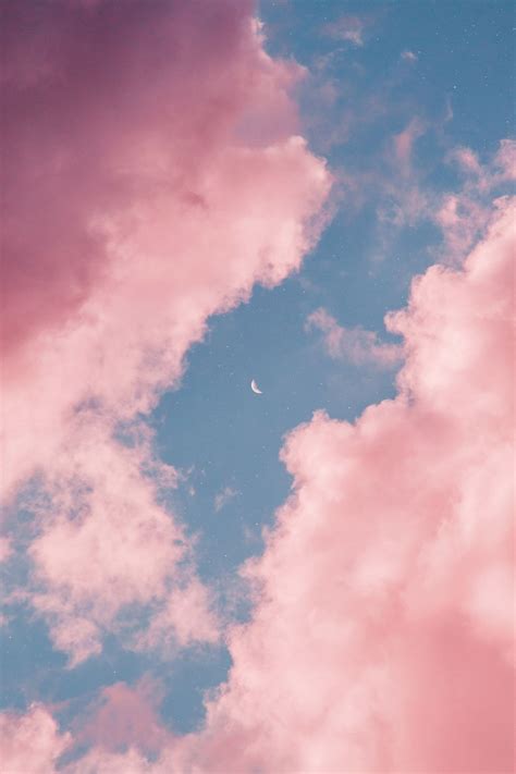 Pink Clouds Aesthetic Drawing