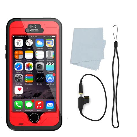 PUNKcase StudStar Red Case for Apple iPhone 5S/5 Waterproof Case – punkcase