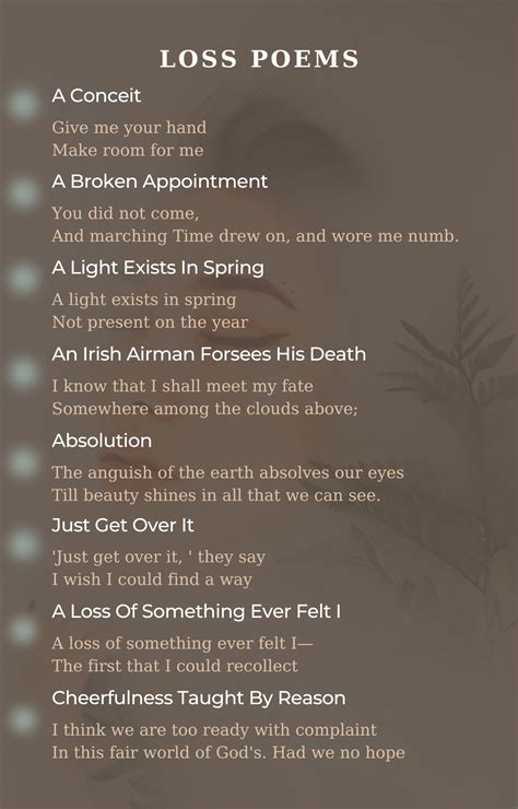 Loss Poems - Best Poems For Loss