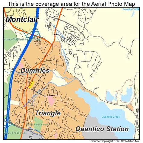 Aerial Photography Map of Dumfries, VA Virginia
