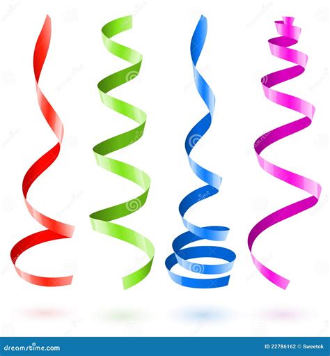 Set Of Color Paper Streamers For Decoration Stock Vector - Illustration: 22786162