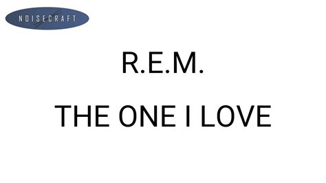 R.E.M. - The One I Love Drum Score - YouTube