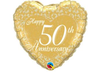 50th Anniversary Balloons | Helium balloons Perth | party balloons and balloon bouquets for ...