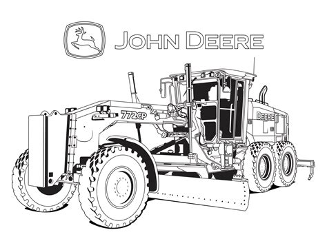 Smile John Deere Tractor Coloring Page Wecoloringpage | Hot Sex Picture