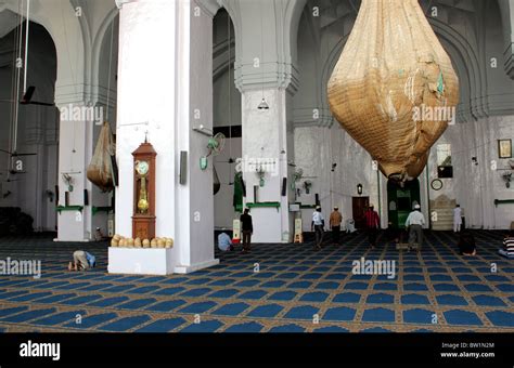 Landscape view of the interior of the Mecca Masjid showing one of the ...