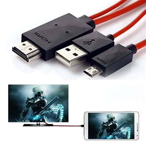 1080P HD TV Cable Adapter for Android Samsung Phones 11 PIN Micro USB to HDMI MHL to HDMI ...