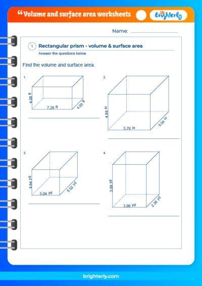 Volume And Surface Area Worksheets Grade 7 [PDFs] Brighterly