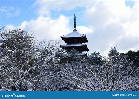 Snow Covered Temple, Winter in Kyoto Japan Stock Photo - Image of temple, kyoto: 84029598