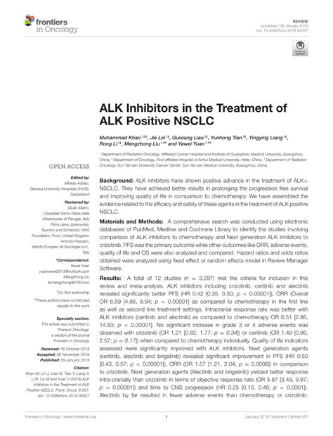 (PDF) ALK inhibitors in the treatment of ALK positive NSCLC