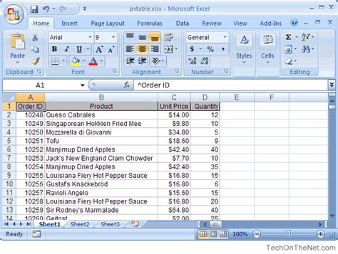 MS Excel 2007: How to Create a Pivot Table