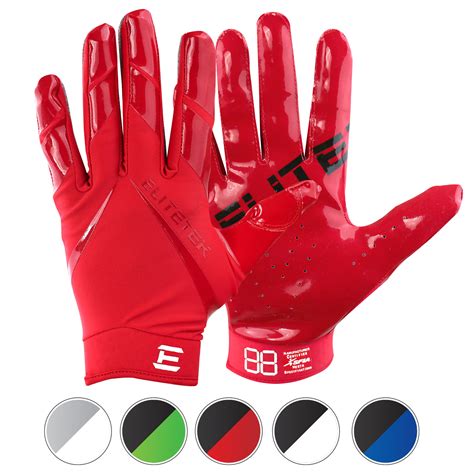 EliteTek RG-14 Football Gloves (Red, Adult XL) - Walmart.com