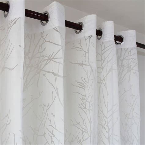 Branch Tree White Sheer Curtains for Bedroom/Living Room 2 Panels ...