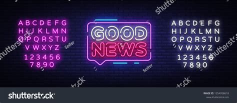 Good News Neon Sign Vector Good Stock Vector (Royalty Free) 1354958618 ...