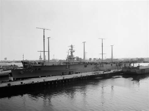 The former light aircraft carrier USS Saipan (CVL-48) after being ...