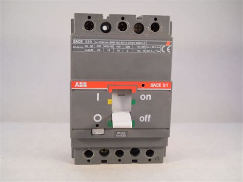 ABB MCCB 63 Amp Triple Pole 63A SACE S1 S1B Circuit Breaker 1SDA000018R1 - Willrose Electrical ...