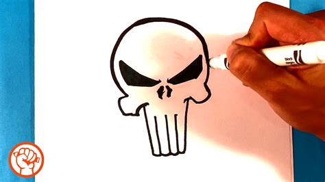 How to Draw Punisher Skull - Easy Pictures to Draw