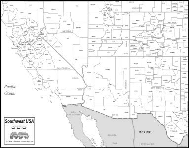 Road Map Of Southwest Usa - Winna Kamillah