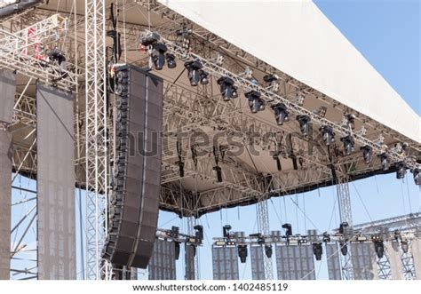 Outdoor Concert Stage Lighting Sound Equipment Stock Photo 1402485119 ...