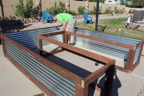 DIY Corrugated Metal Raised Garden Bed - The Decor Mama | Metal raised ...