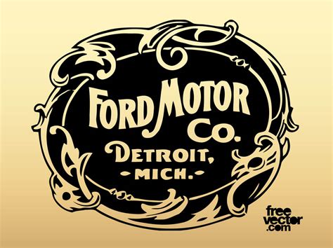 Old Ford Motor Company Logo Vector Art & Graphics | freevector.com