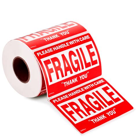 Buy GMKbuy 3 x 2 Inch – 400 Fragile Stickers Roll, Easy Tear, Permanent Adhesive Warning Labels ...