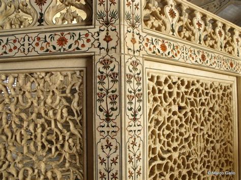 Interior of Taj Mahal. Agra India.(can use carved panels as a screen for bedroom /headboard ...