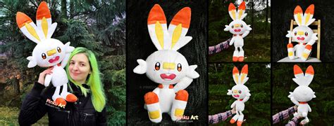 Scorbunny Plush I Pokemon by PinkuArt on DeviantArt