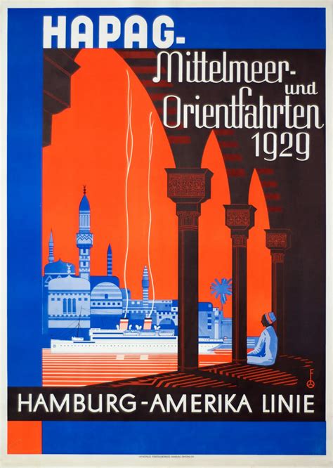 Hamburg America Line Map Vintage Travel Poster Classic Retro Kraft Canvas Maps Wall Sticker Home ...