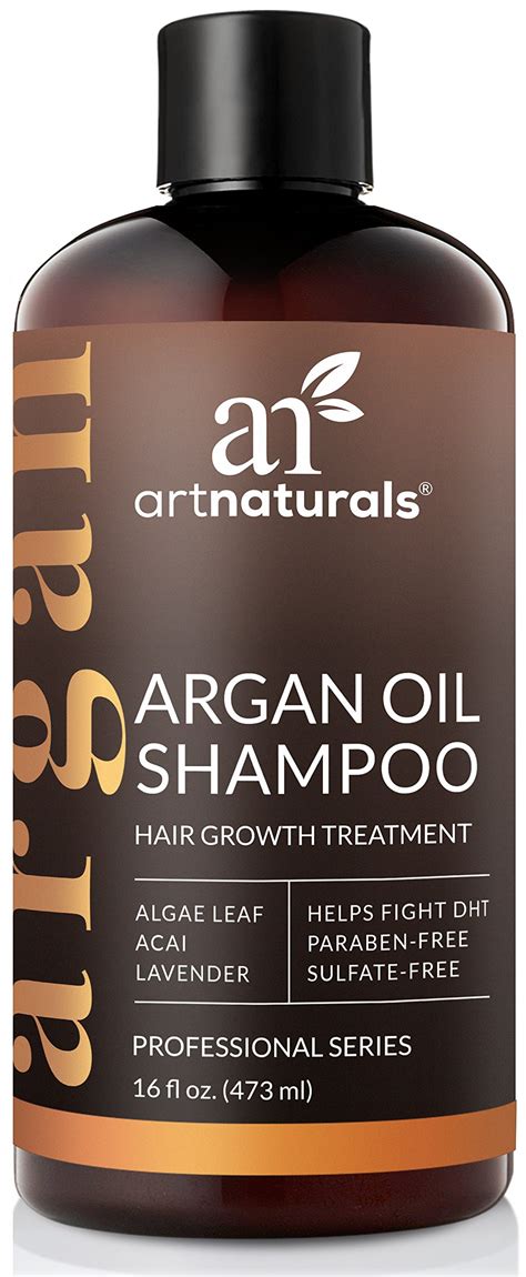 Art Naturals Organic Argan Oil Hair Loss Shampoo for Hair Regrowth 16 Oz -Sulfate Free-Best ...