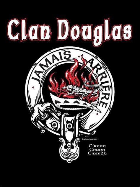 Clan Douglas Clansman’s Crest Badge T-Shirt - The Black Douglas ⋆ Celtic Jackalope