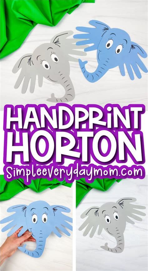 Horton hears a who handprint craft free template – Artofit