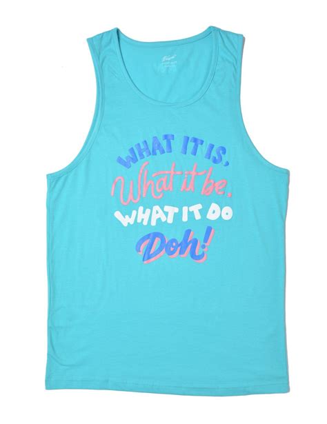 Wassabi What It Is What It Be Tank Tops - Teal | Mens tops, Tops, Alex wassabi