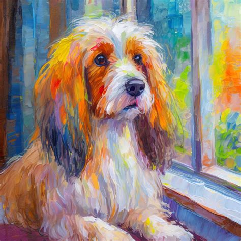 Shaggy Dog By Window Art Print Free Stock Photo - Public Domain Pictures